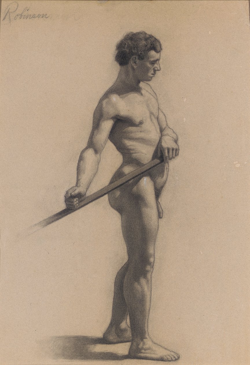 男性人物研究，1875年 作者 西奥多·罗宾逊