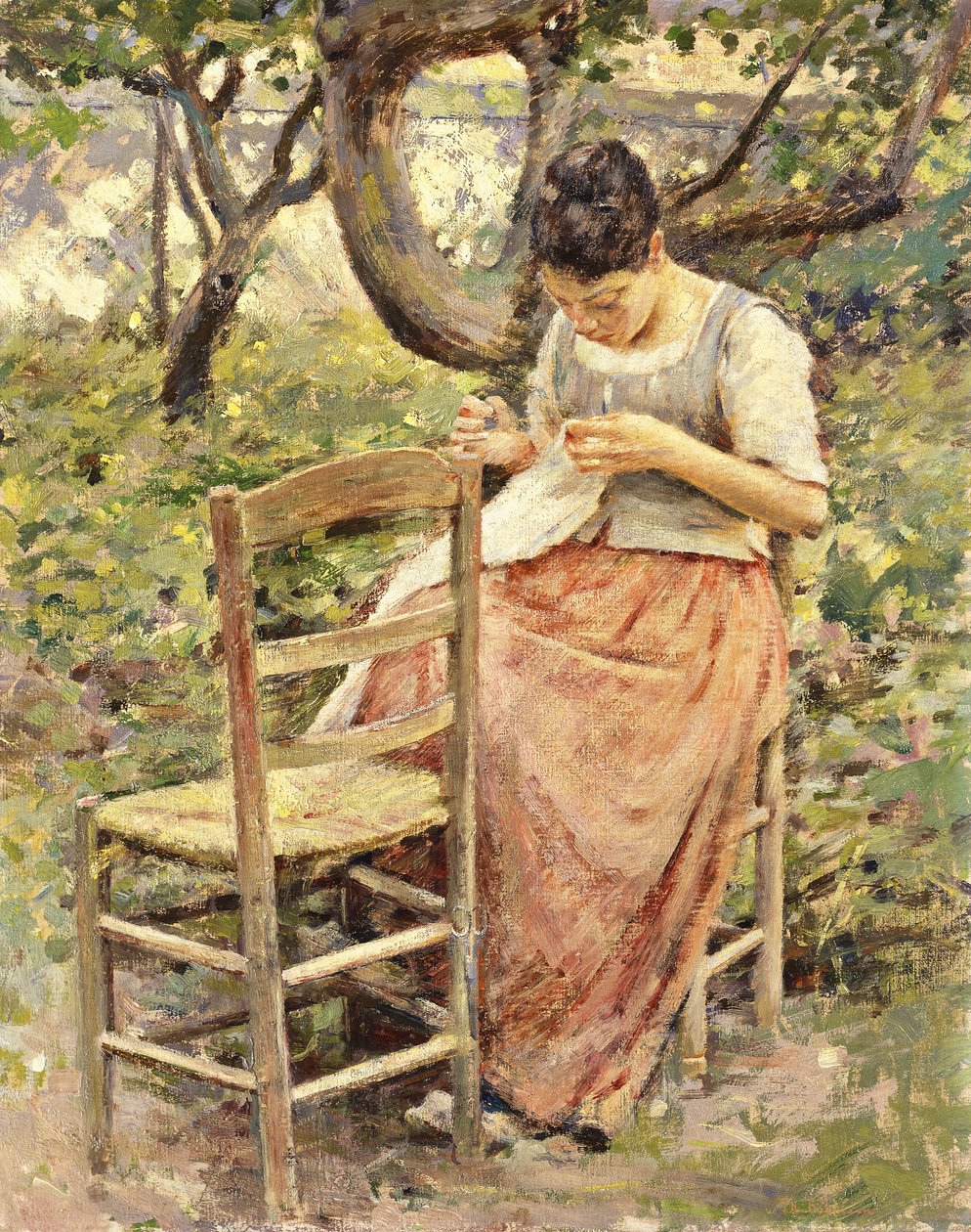 女裁缝，约1891年 作者 西奥多·罗宾逊