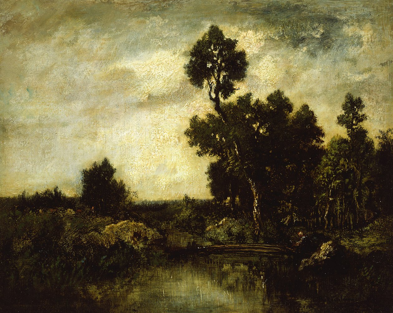 景观，约1850年。 作者 西奥多·卢梭