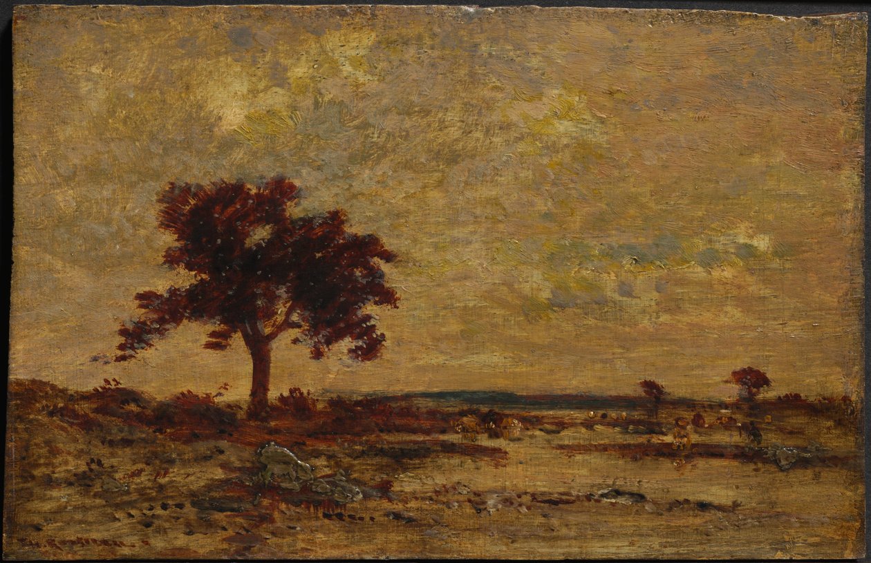沼泽地，未注明日期（木板油画） 作者 西奥多·卢梭