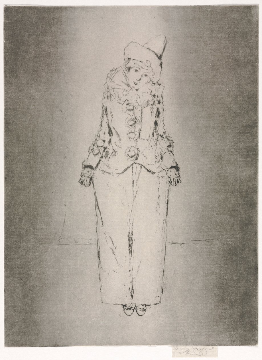 脚上的皮埃罗（Pierrot），《 AC女士肖像》，1888年。 作者 西奥多·罗素