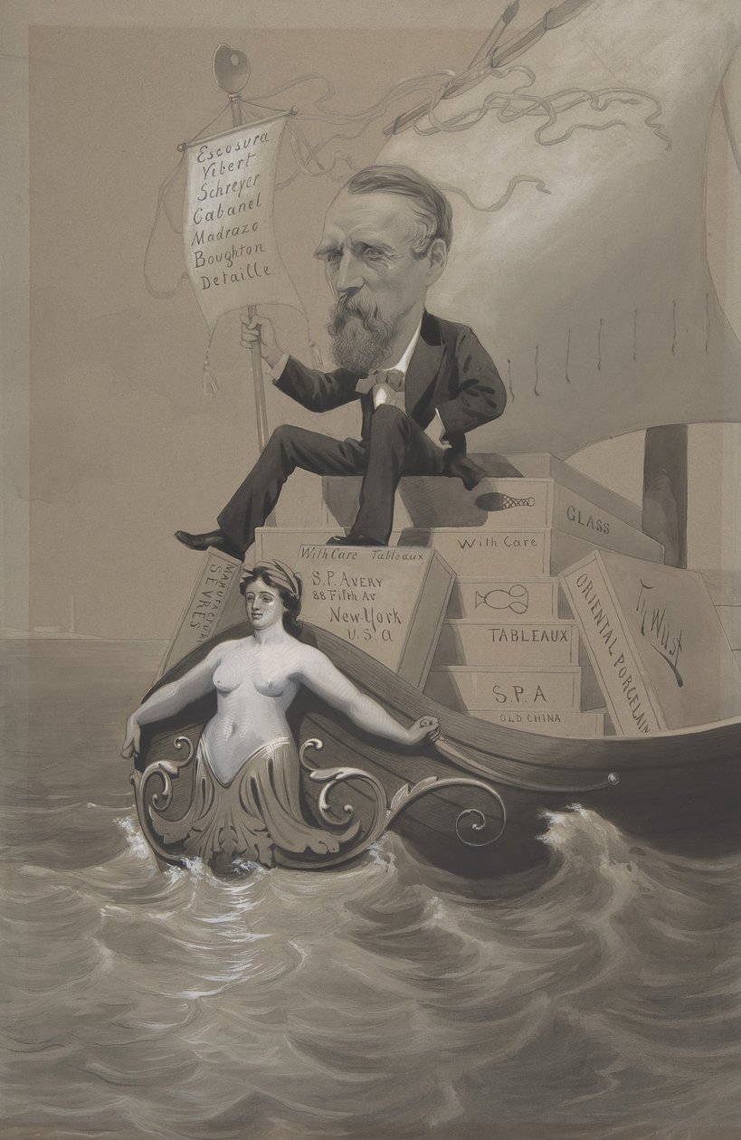 塞缪尔-P-艾弗里在海上运输他的宝物，约1875-80。 作者 西奥多·韦斯特
