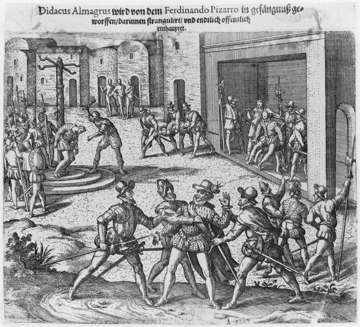 按照Francisco Pizarro的命令捕获，试用和执行Diego de Almagro 作者 西奥多·德布瑞