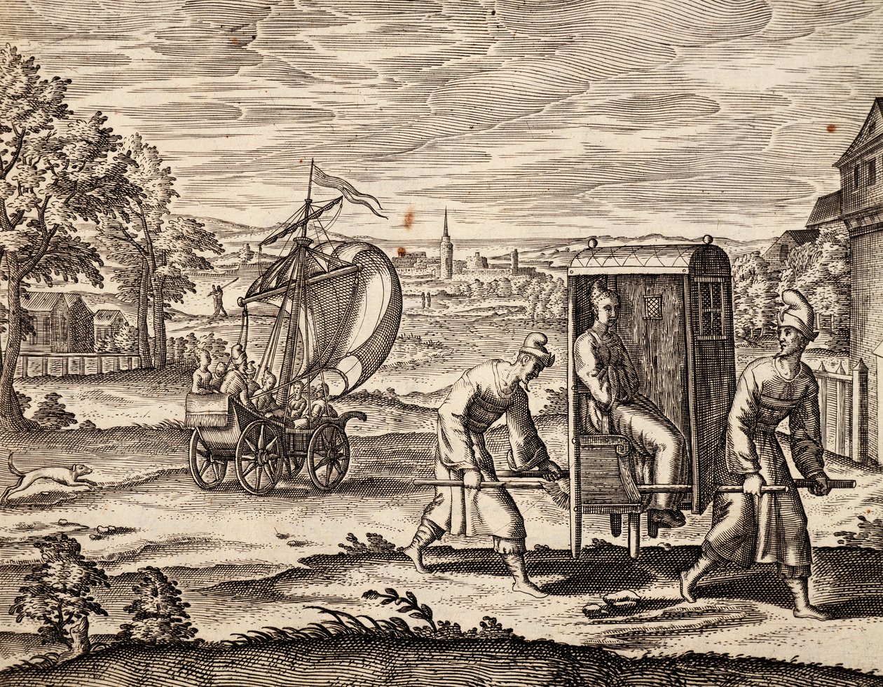 中国轿子，东印度，根据Theodor de Bry（1528-1598）的作品雕刻，中国 作者 西奥多·德布瑞
