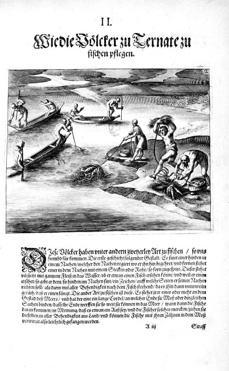 1606年与印第安人一起钓鱼 作者 西奥多·德布瑞