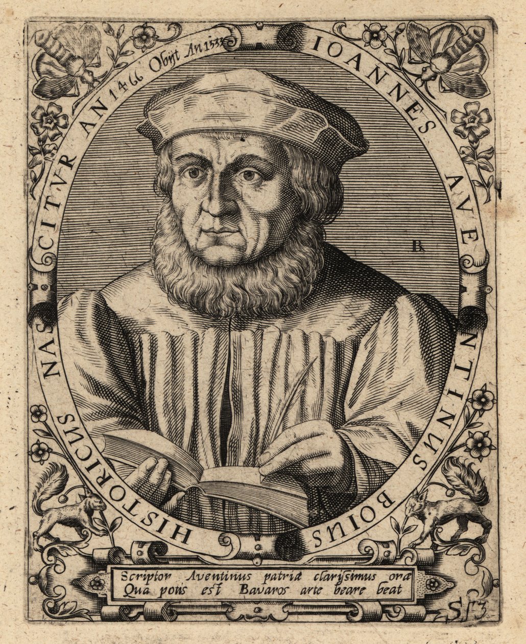 Johannes Aventinus，巴伐利亚历史学家。 作者 西奥多·德布瑞