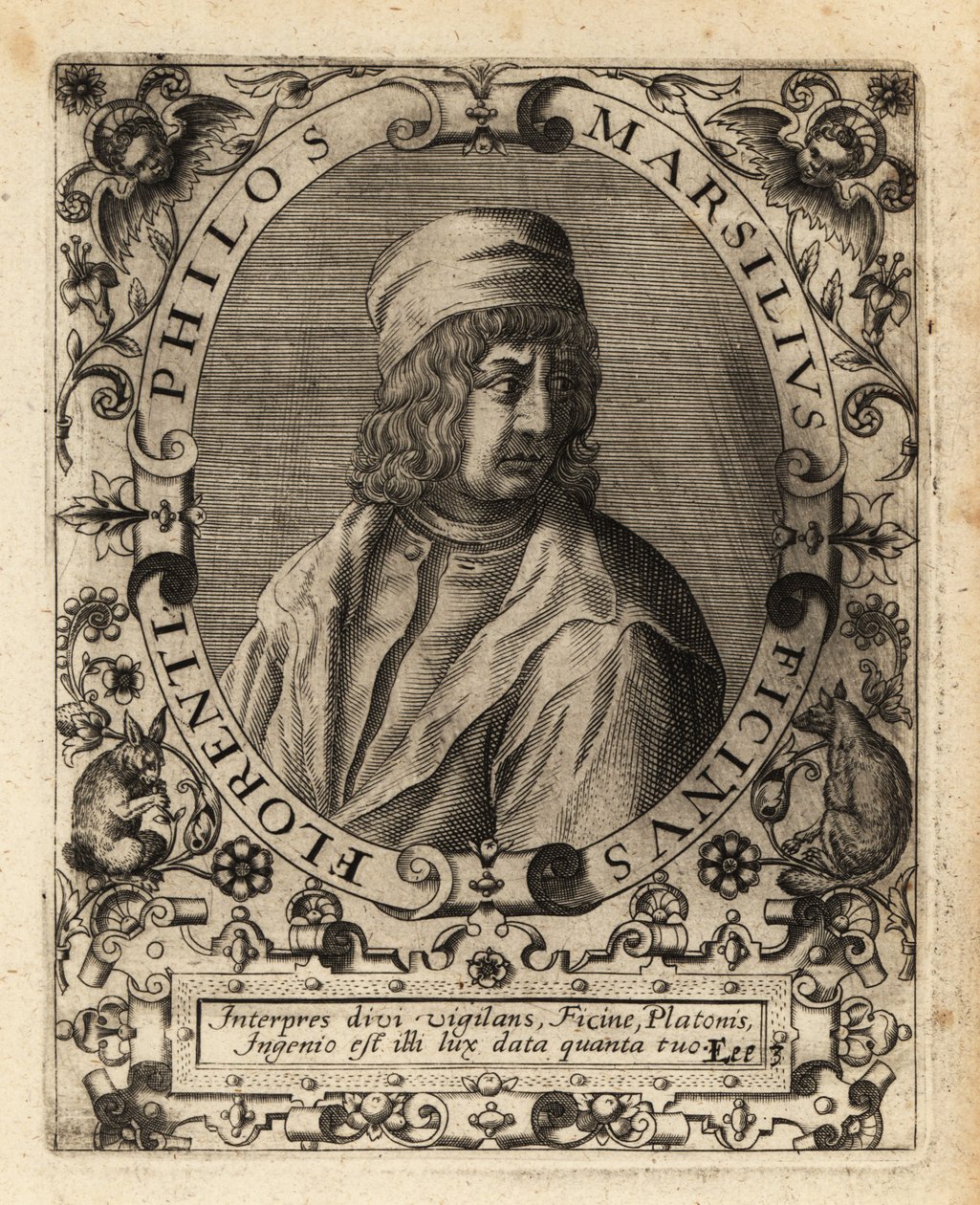 Marsilio Ficino，意大利学者。 作者 西奥多·德布瑞