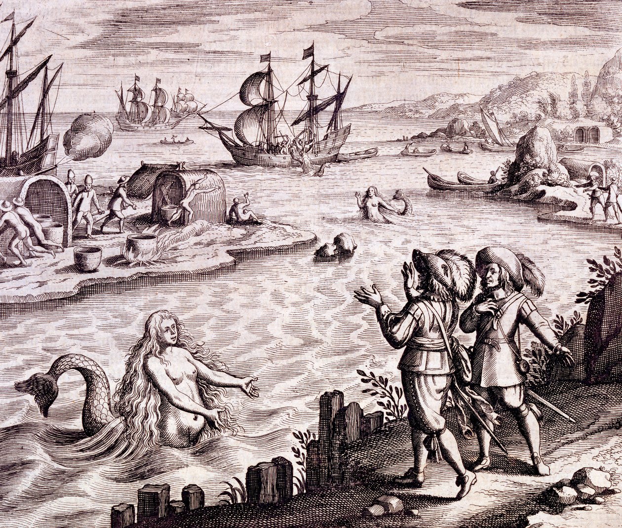 纽约州圣约翰港，1610年，来自&39;Newe Weld un Americanische Historien&39;，作者：Johann Ludwig Gottfried，1631 作者 西奥多·德布瑞