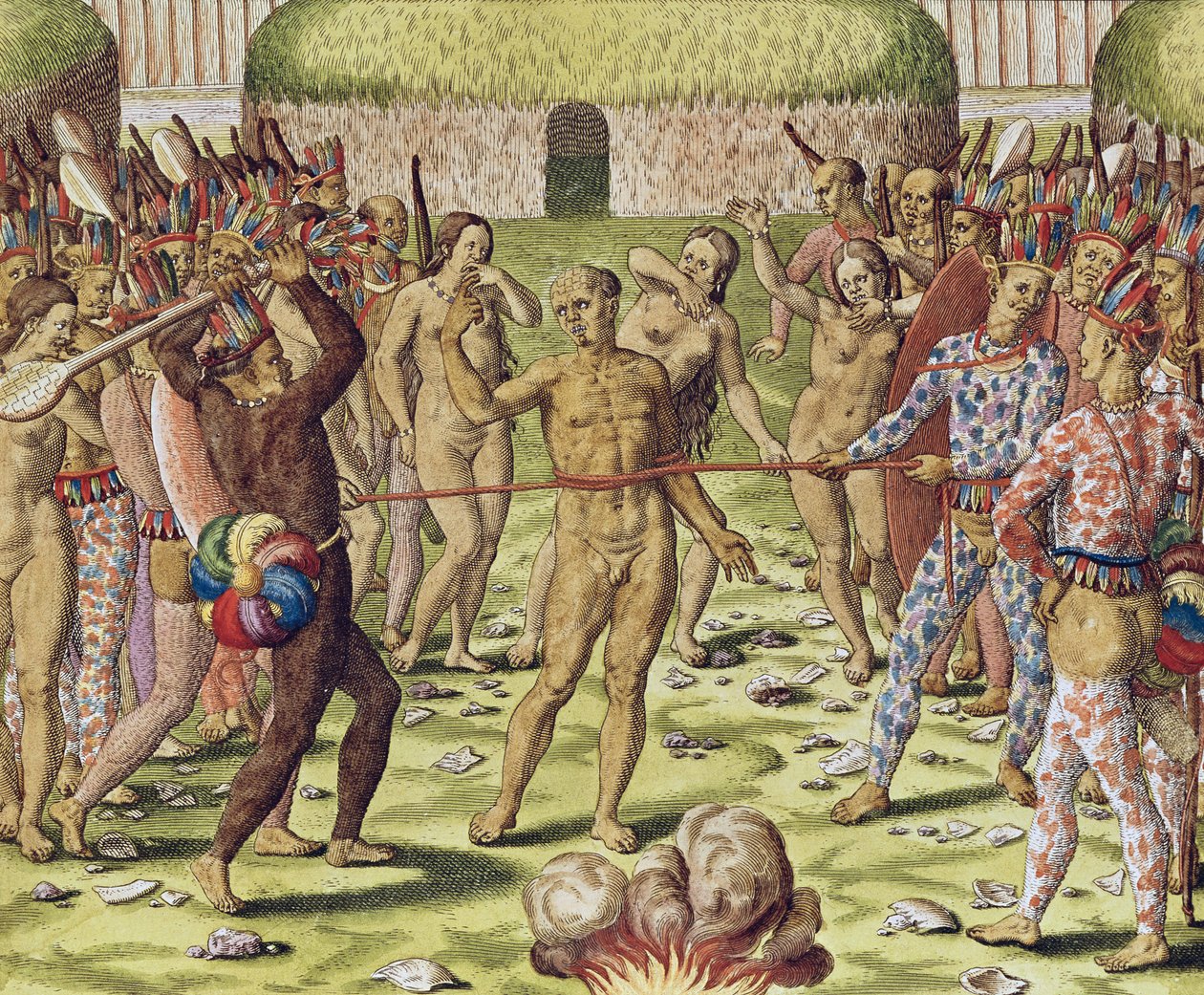 1562年Topinambous印第安人执行敌人 作者 西奥多·德布瑞