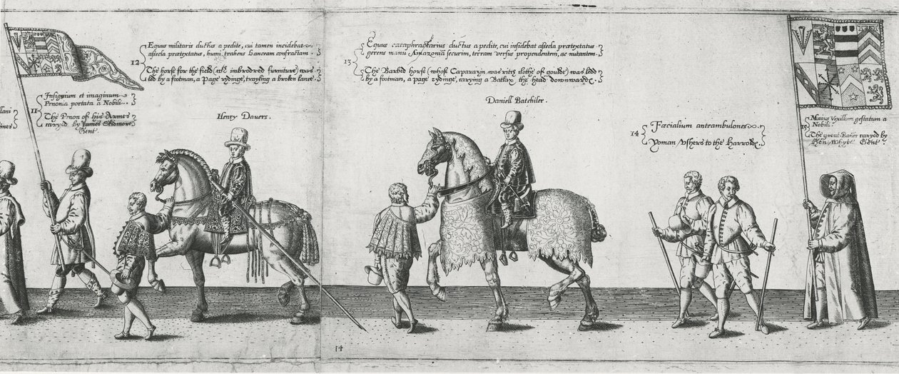 Yeomen在前往圣保罗大教堂（1587年）的途中，迎来了菲利普·西德尼爵士的葬礼 作者 西奥多·德布瑞