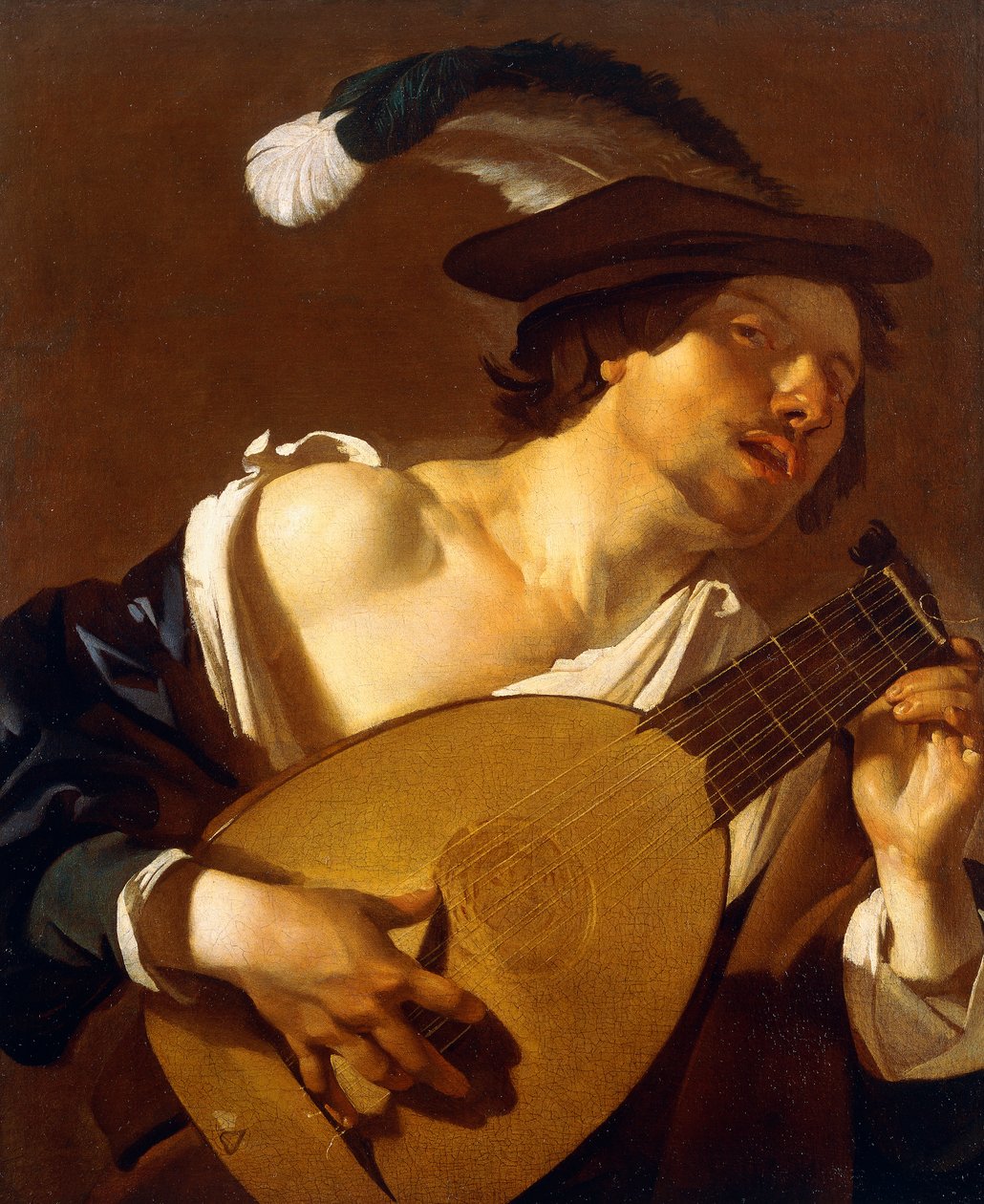 琵琶演奏者，1621-22 作者 西奥多·范·巴伯伦
