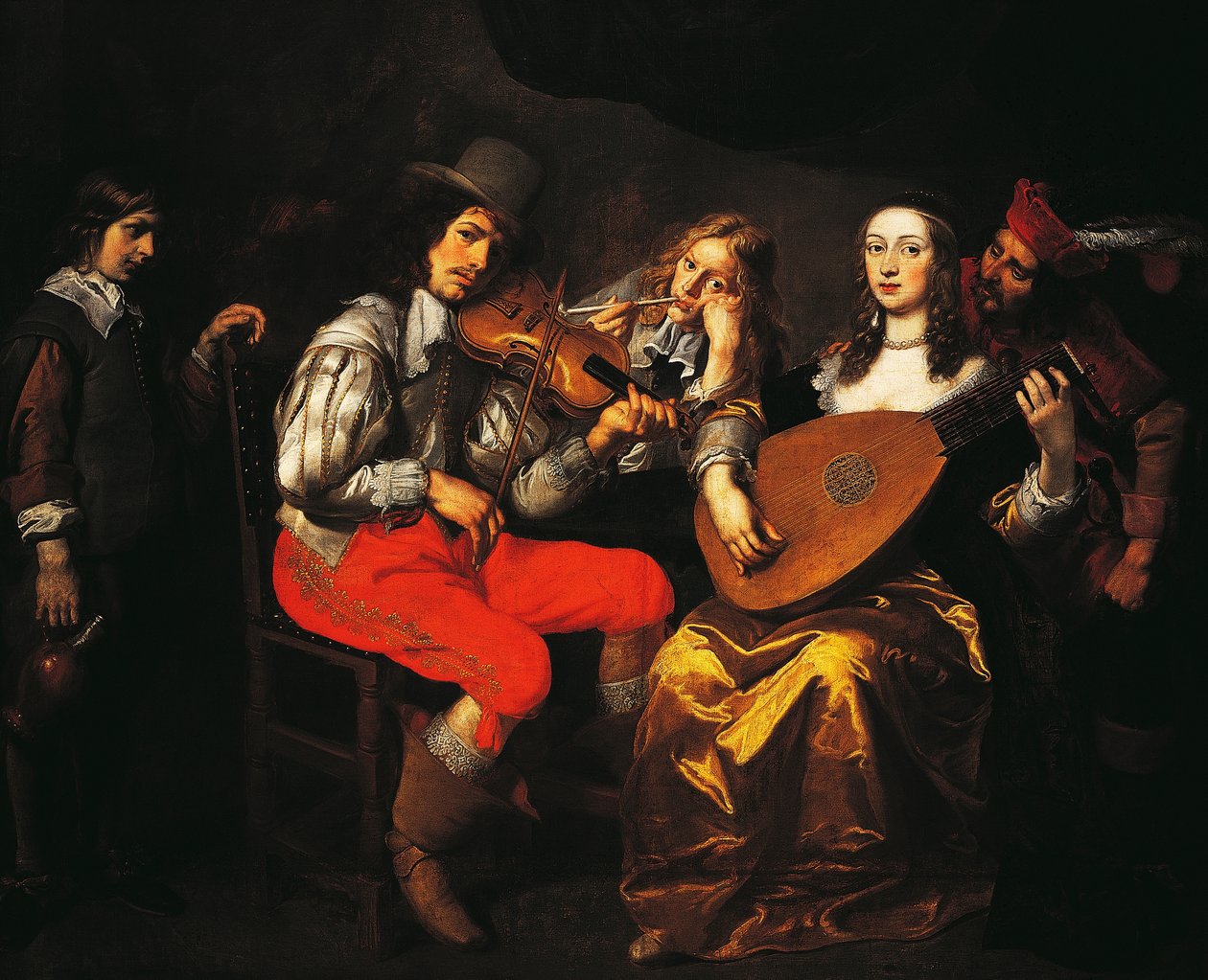 音乐会，由 Theodor van Thulden 创作，约 1650 年 作者 西奥多·范·图尔登