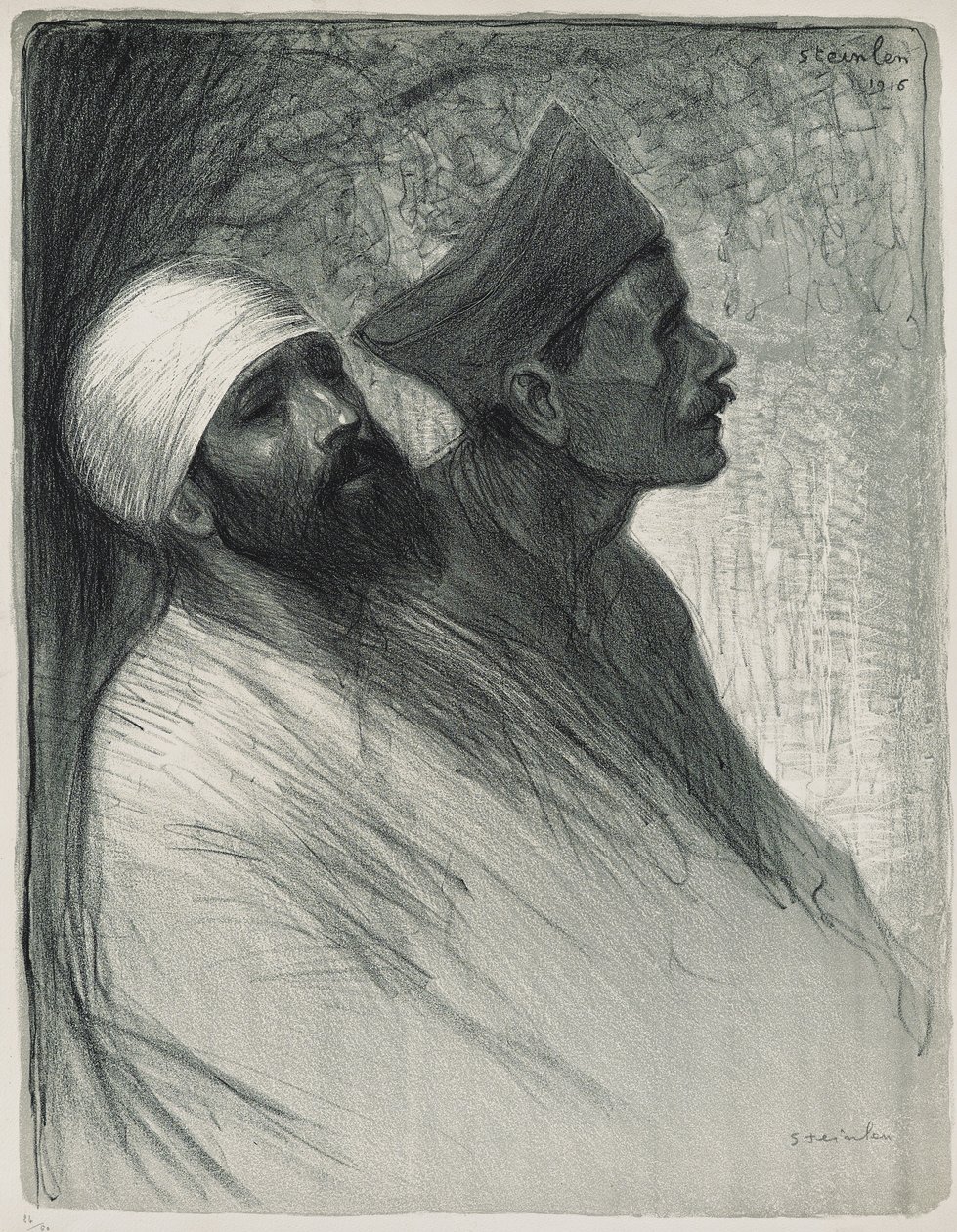 无题，1916年（在编织纸上转印石版画） 作者 西奥菲勒·亚历山大·斯坦伦