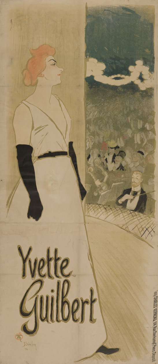 Yvette Guilbert大使，1894年 作者 西奥菲勒·亚历山大·斯坦伦