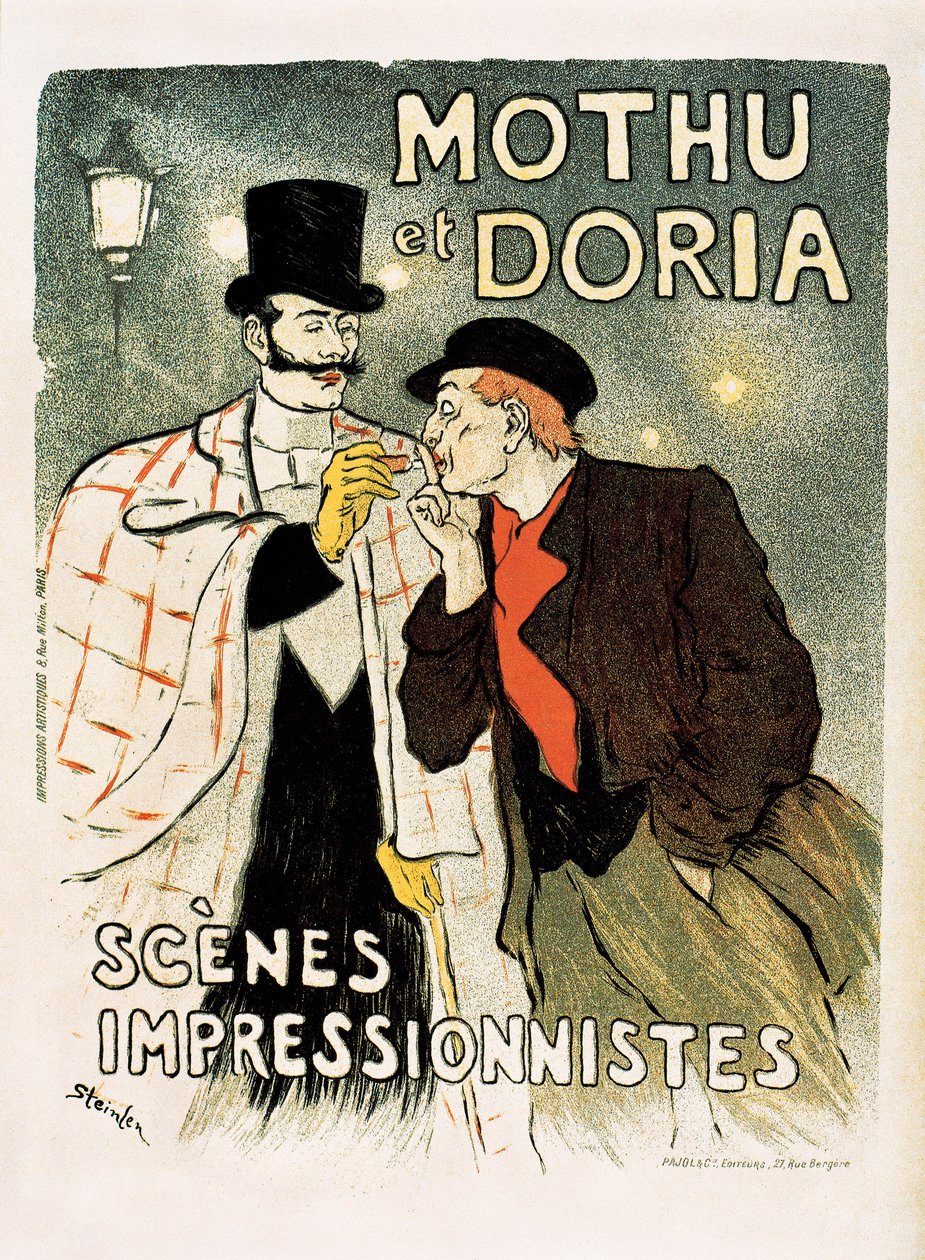 Ad poster for the singers Mothu & Doria 作者 西奥菲勒·亚历山大·斯坦伦