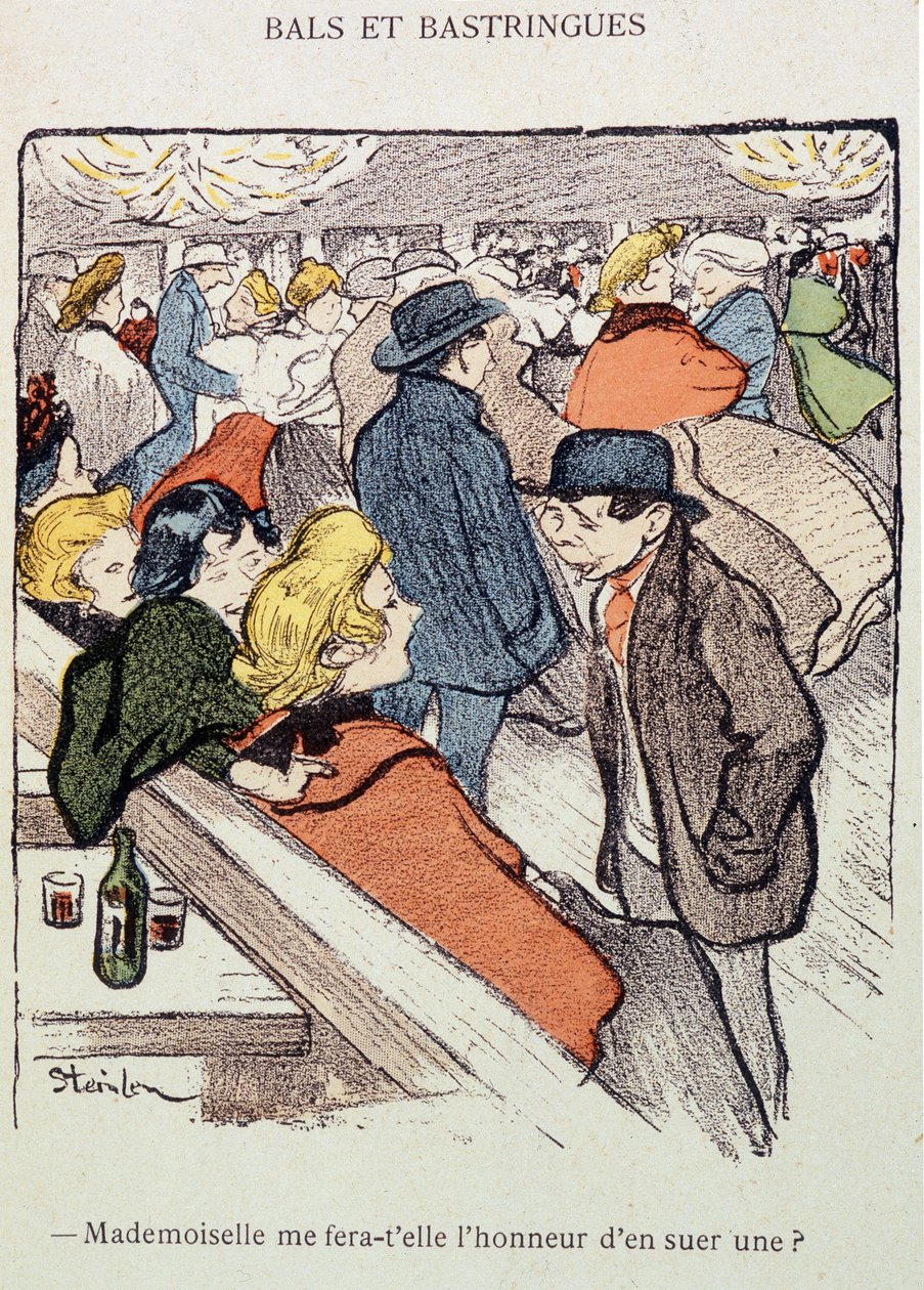 Bals 和 Bastringues：小姐有幸为我出一身汗吗？ 在“生活中”，Steinlen 作者 西奥菲勒·亚历山大·斯坦伦