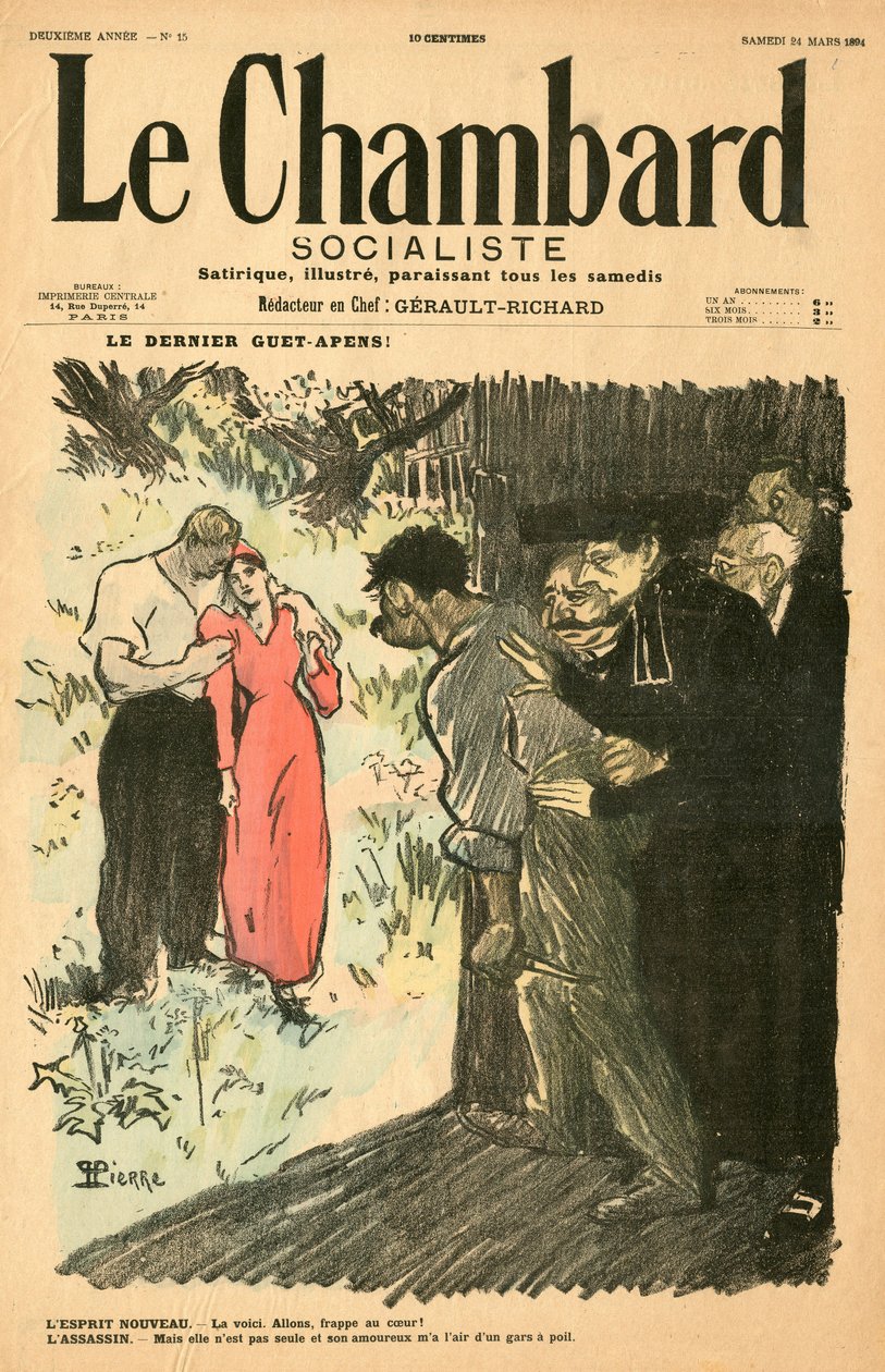 “” Le Chambard socialiste ”的封面，Satirique en Couleurs 作者 西奥菲勒·亚历山大·斯坦伦