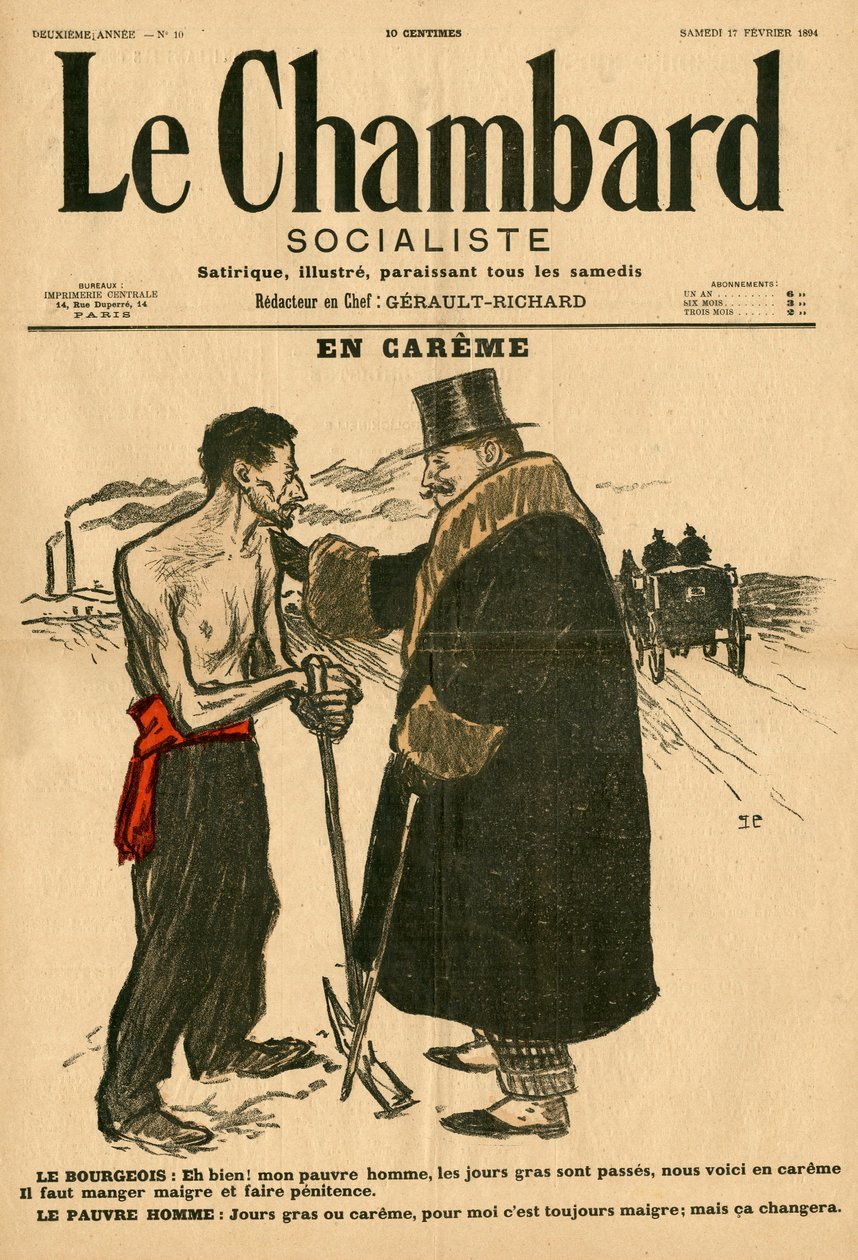 Le Chambard socialiste，10 号，讽刺色彩 作者 西奥菲勒·亚历山大·斯坦伦
