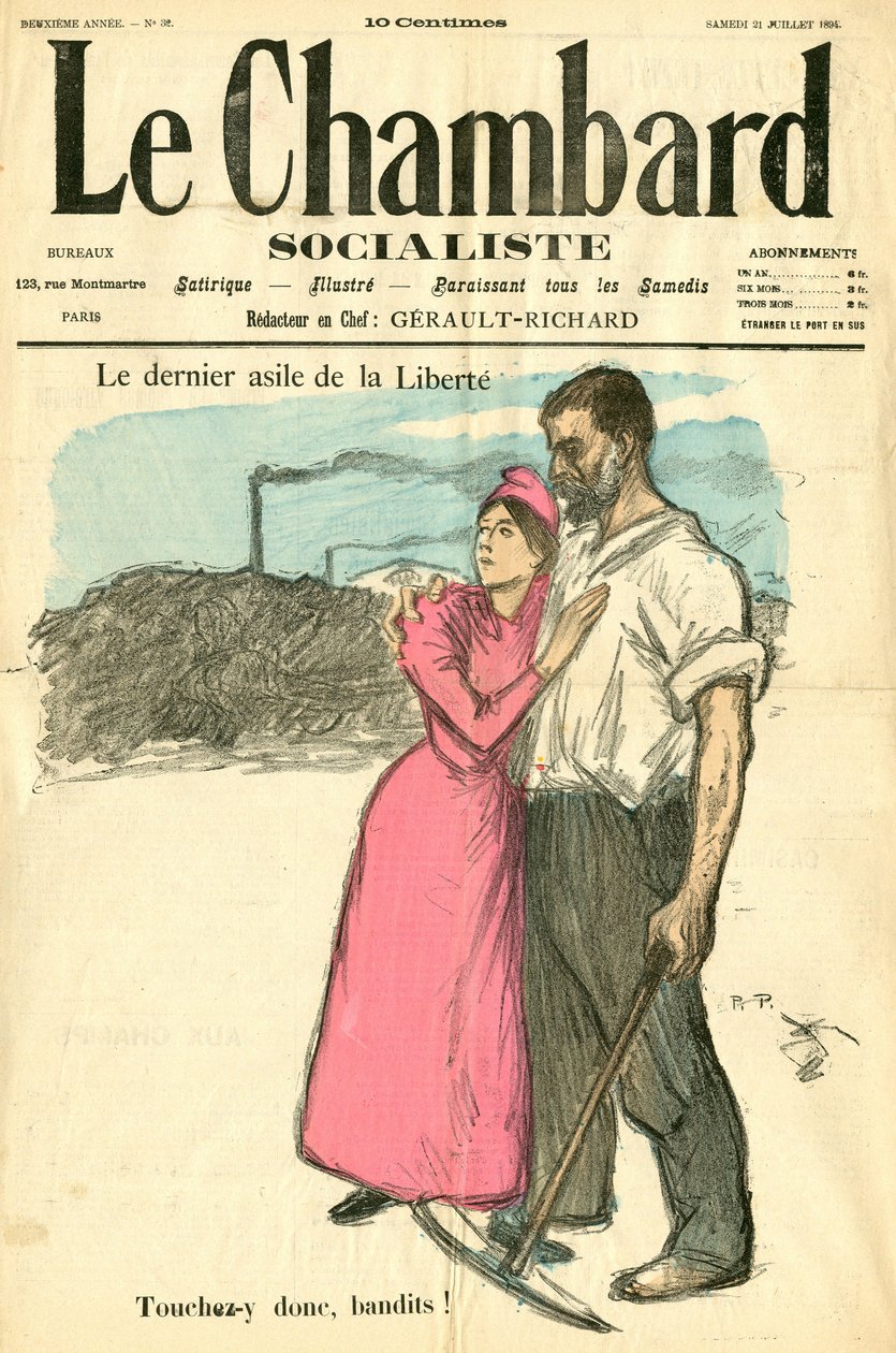 Le Chambard socialiste，第 32 号，彩色讽刺 作者 西奥菲勒·亚历山大·斯坦伦