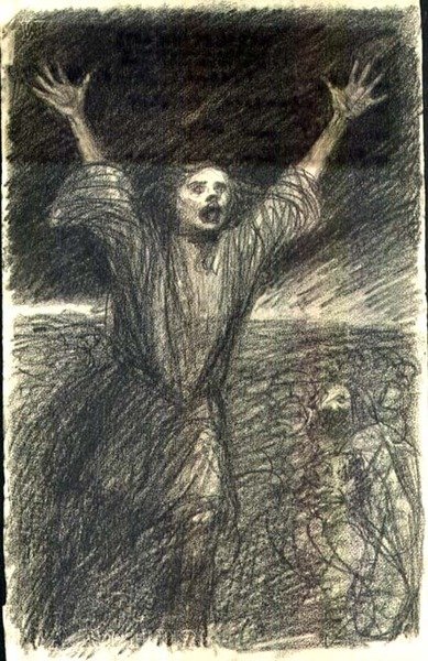 社会主义骚乱，约1894年（铅笔）。 作者 西奥菲勒·亚历山大·斯坦伦