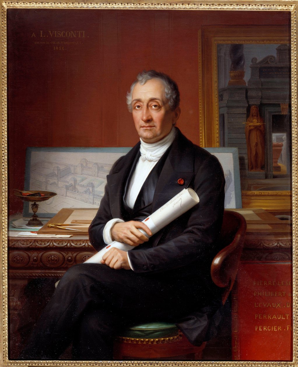 路易斯-图利乌斯-维斯康蒂(1791-1853)建筑师肖像 西奥菲勒-沃切莱特(1802-1873)的画作 作者 西奥菲勒·奥古斯特·沃切莱特