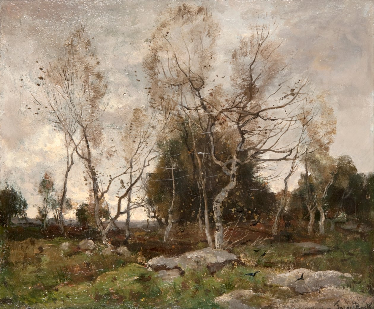 Landscape (oil on canvas) 作者 西奥菲·德·博克（Theophile de Bock）