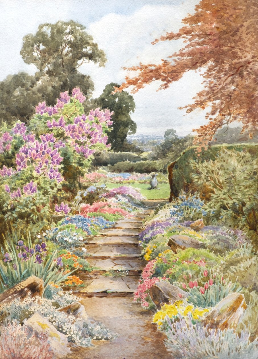 我要采集丁香花（水彩画） 作者 特蕾莎·西尔维斯特·斯坦纳德