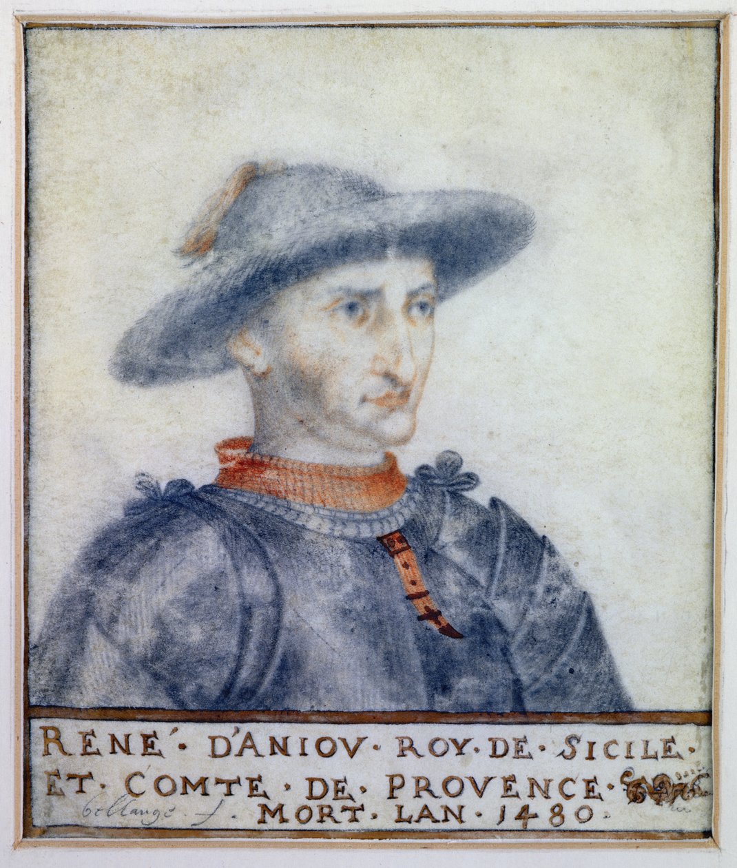 Rene I的肖像（1409-80）Anjou公爵 作者 蒂埃里·贝兰格（Thierry Bellange）