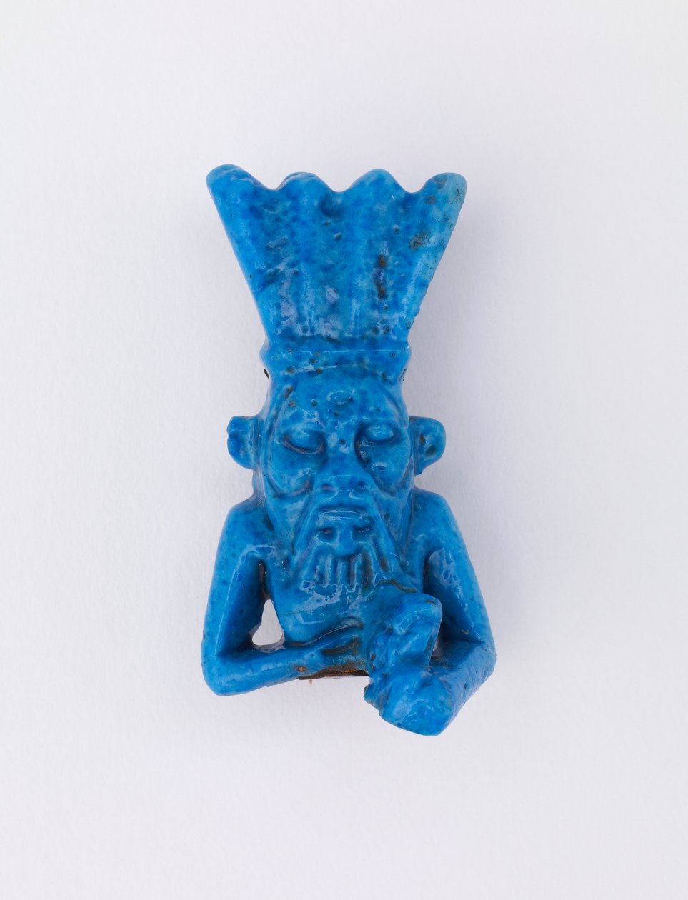 Bes，重新安装为pin，c.1075-656 BC或以后的釉面彩陶 作者 第三中期埃及