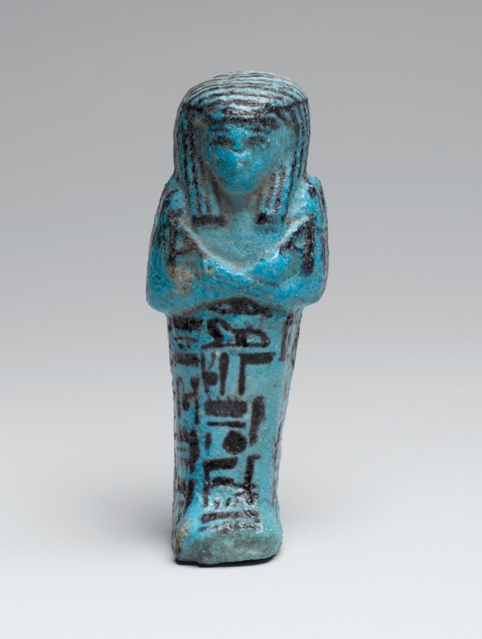 首席制图员Amen-em-opet的小型shabti，可能来自Deir el-Bahri，21-22世纪（彩陶） 作者 第三中期埃及