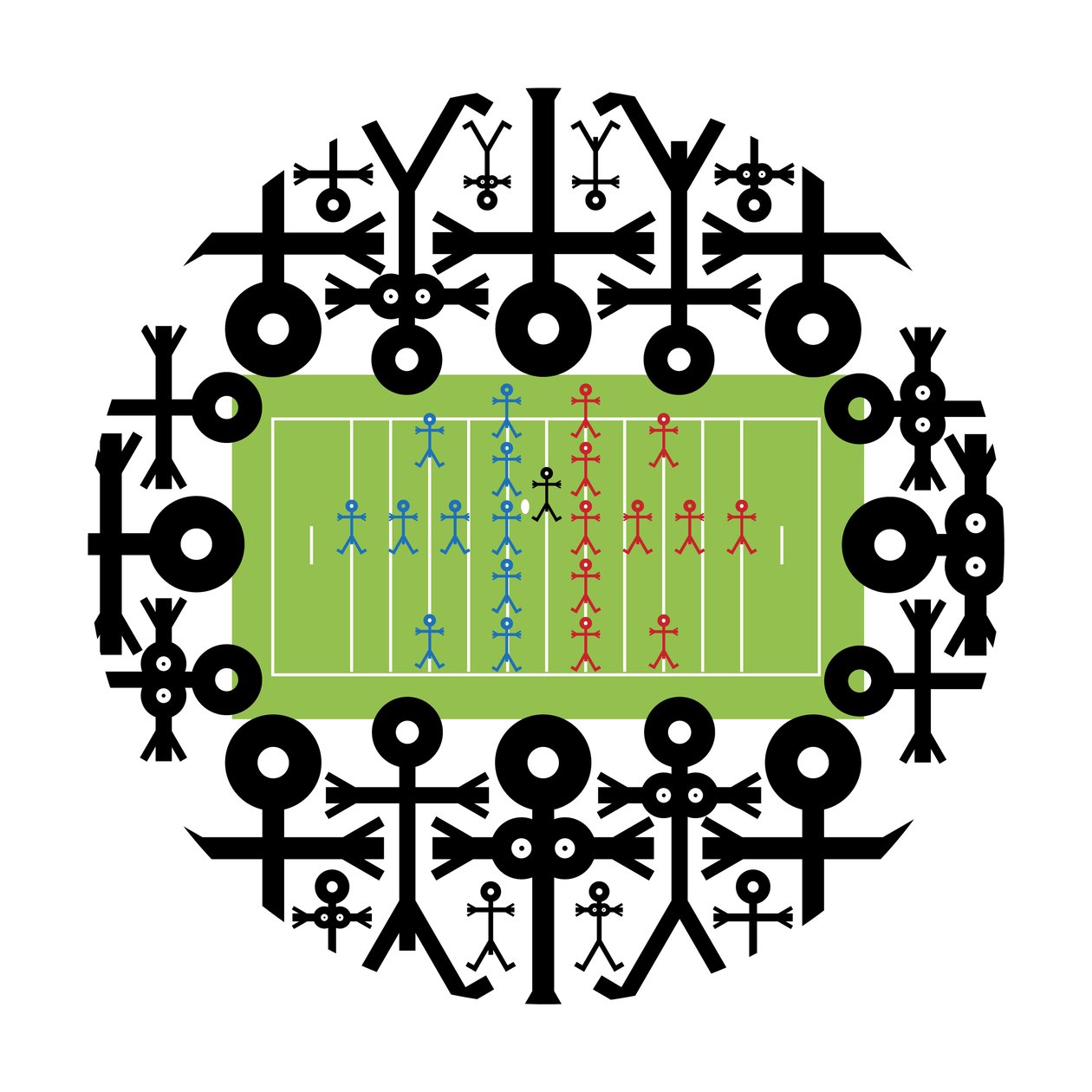 人群图标美式足球，2006年 作者 这就是我