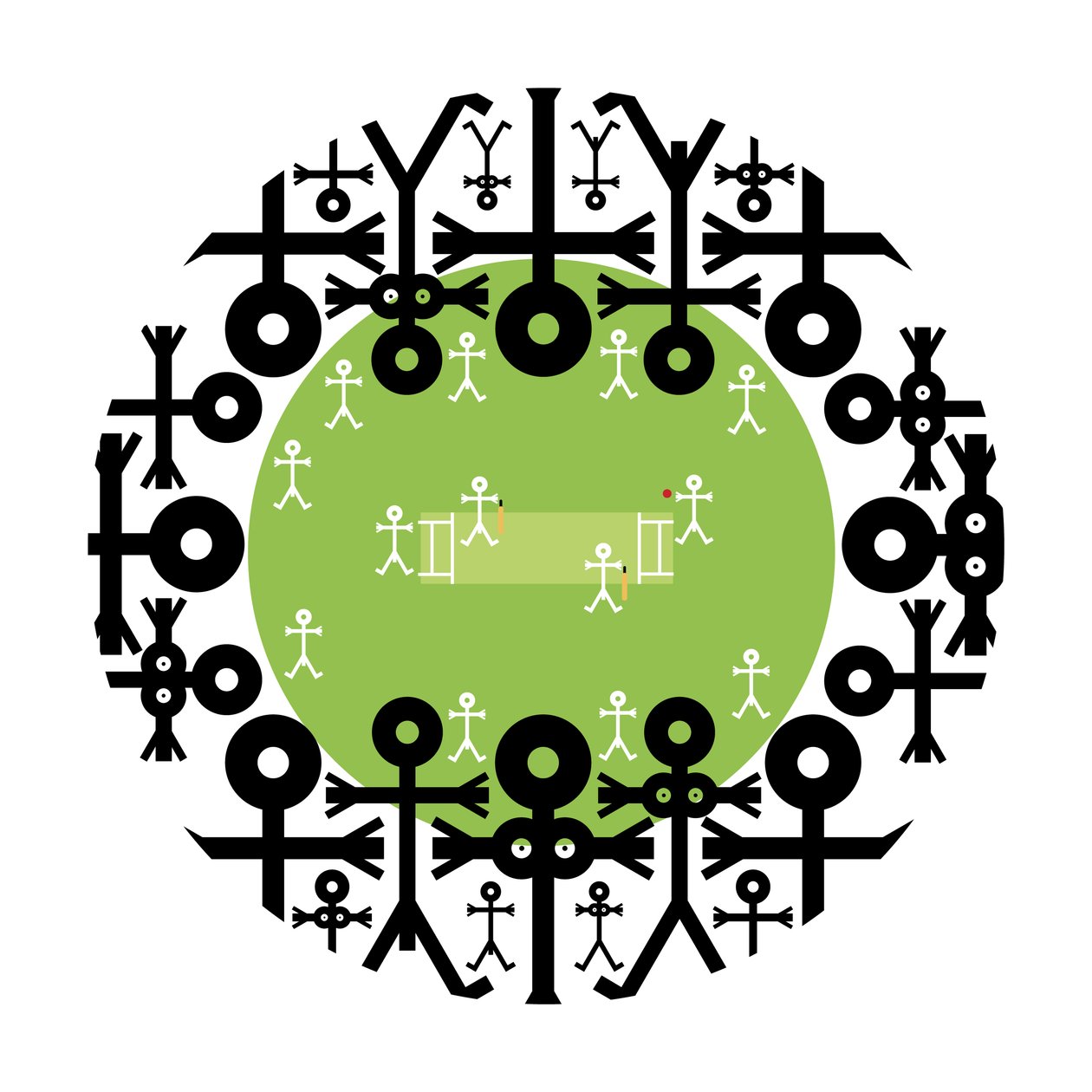 人群图标板球，2006年 作者 这就是我