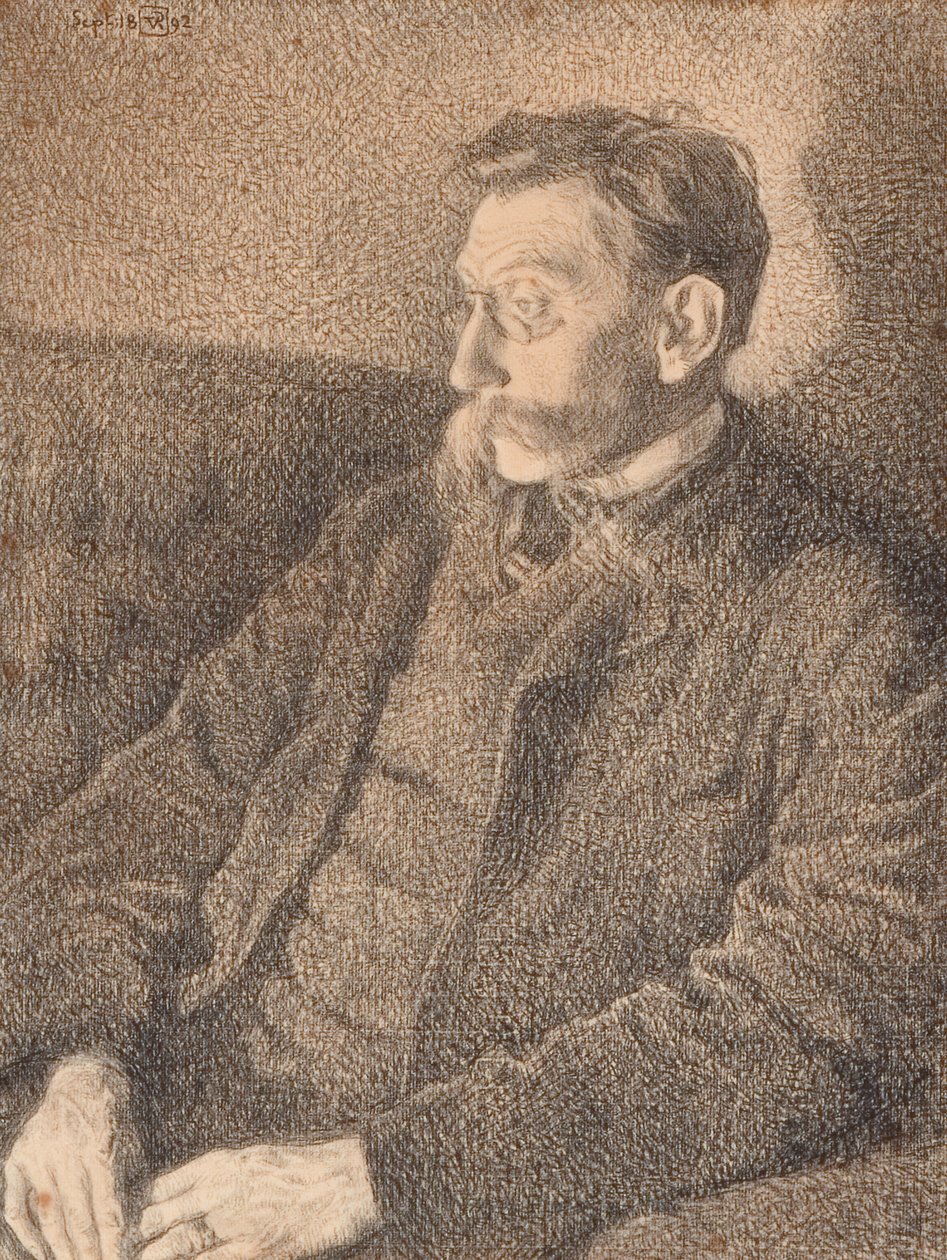 Emile Verhaeren肖像，1892年 作者 范·雷塞尔伯格（Théovan Rysselberghe）