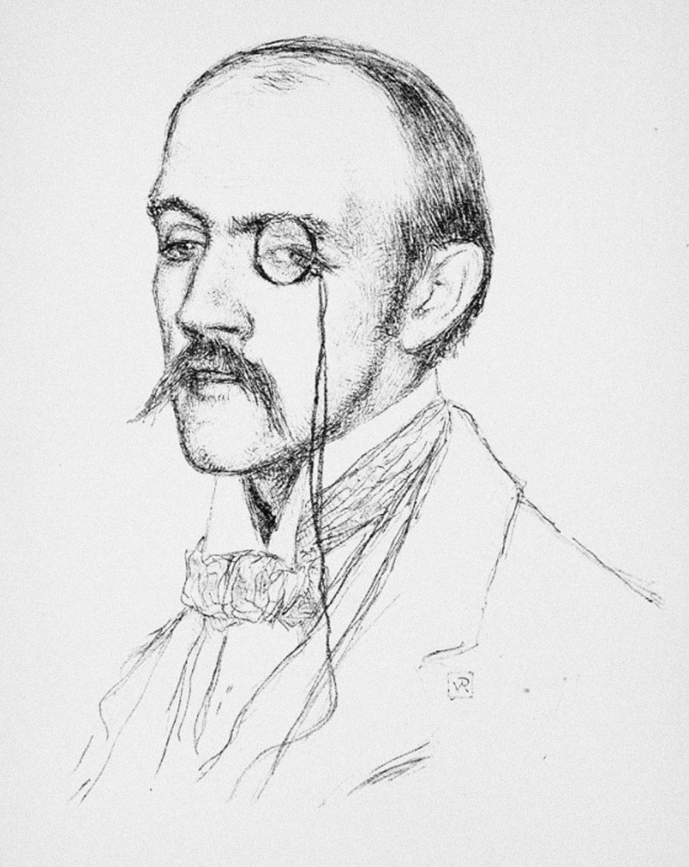 Henri deRégnier的肖像，c。 1898年 作者 范·雷塞尔伯格（Théovan Rysselberghe）