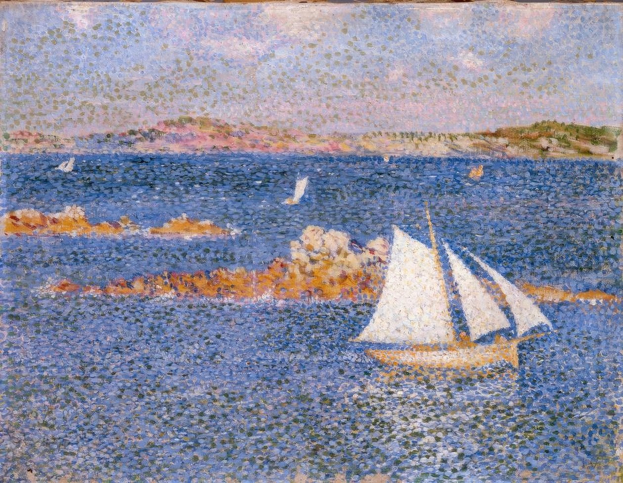 在Per-Kiridec的岩石附近 作者 范·雷塞尔伯格（Théovan Rysselberghe）