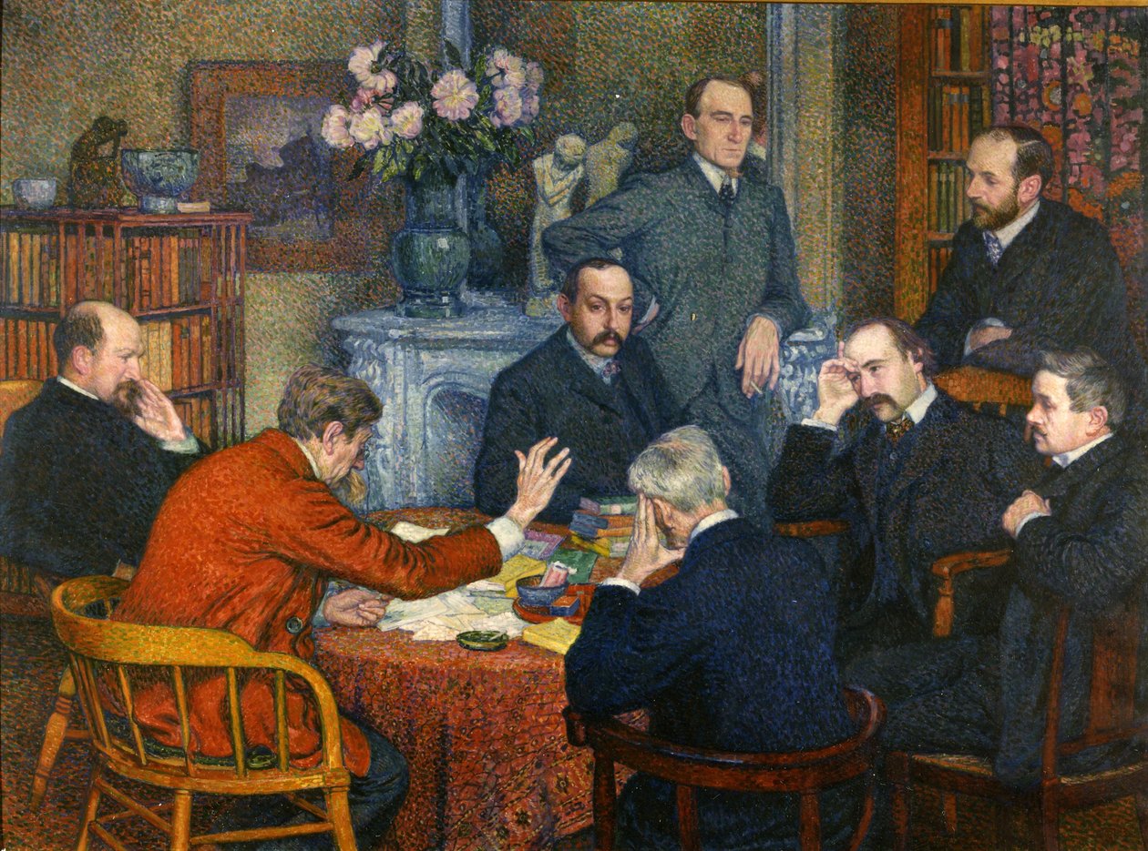 埃米尔-维尔哈伦的演讲，1903年。 作者 范·雷塞尔伯格（Théovan Rysselberghe）