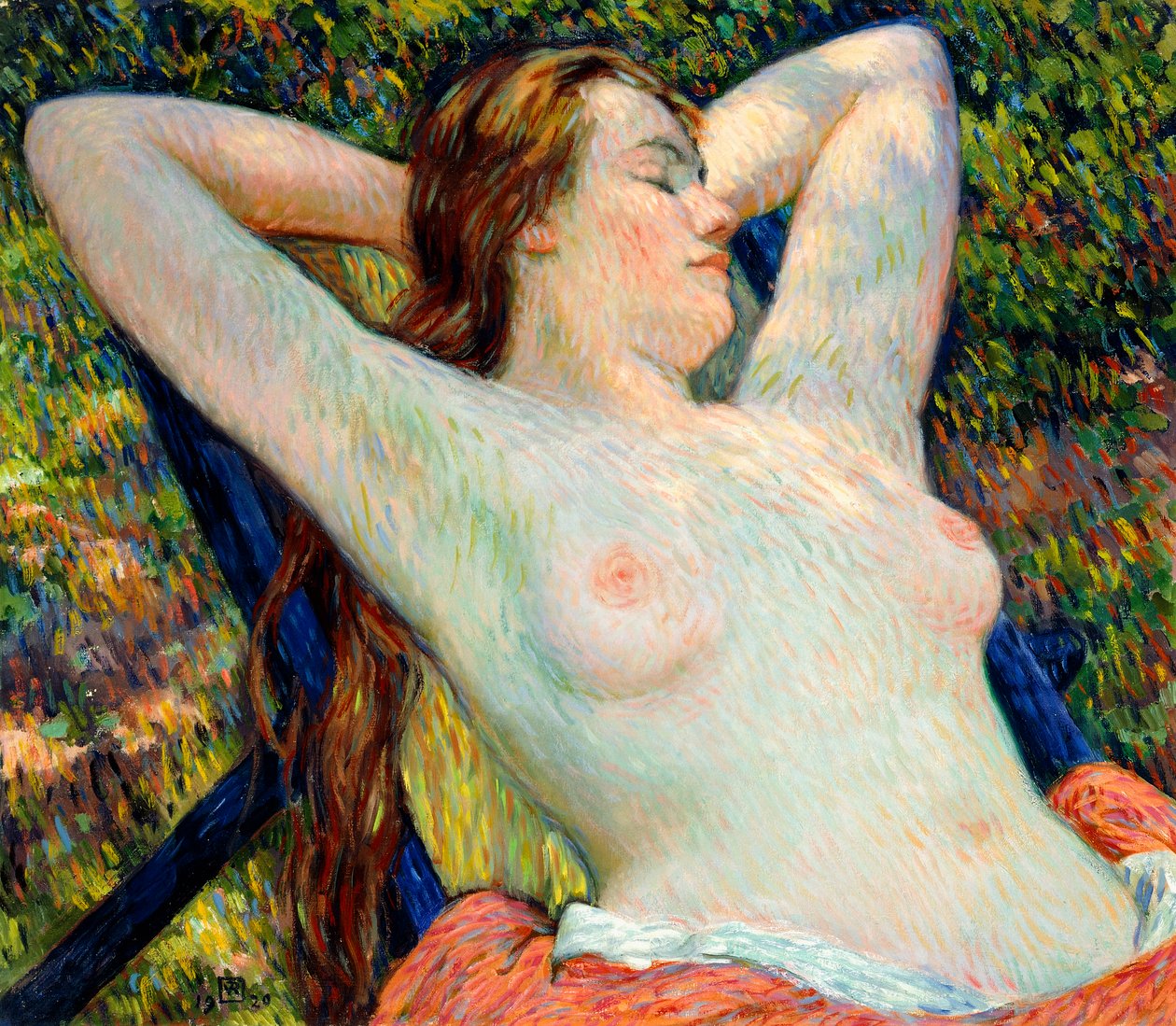 该模特的午睡，1920年 作者 范·雷塞尔伯格（Théovan Rysselberghe）
