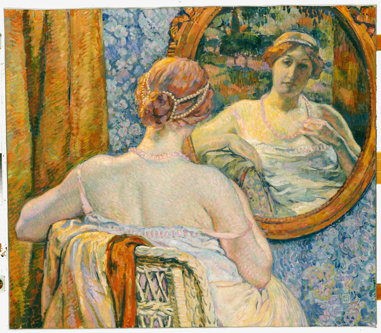 镜中的女人，1907年 作者 范·雷塞尔伯格（Théovan Rysselberghe）