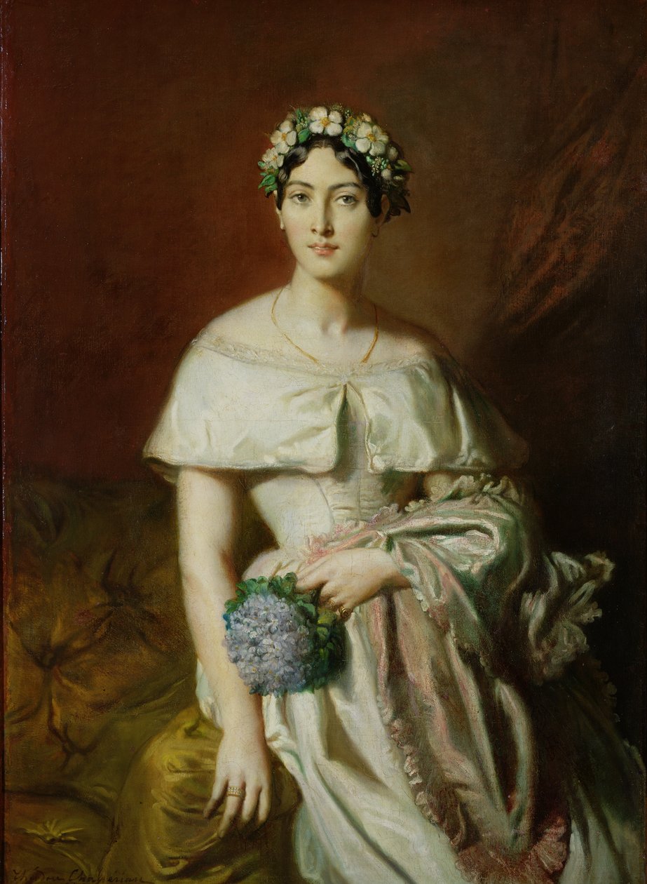 小姐Marie-Therese de Cabarrus，1848年 作者 蒂奥多·切塞留