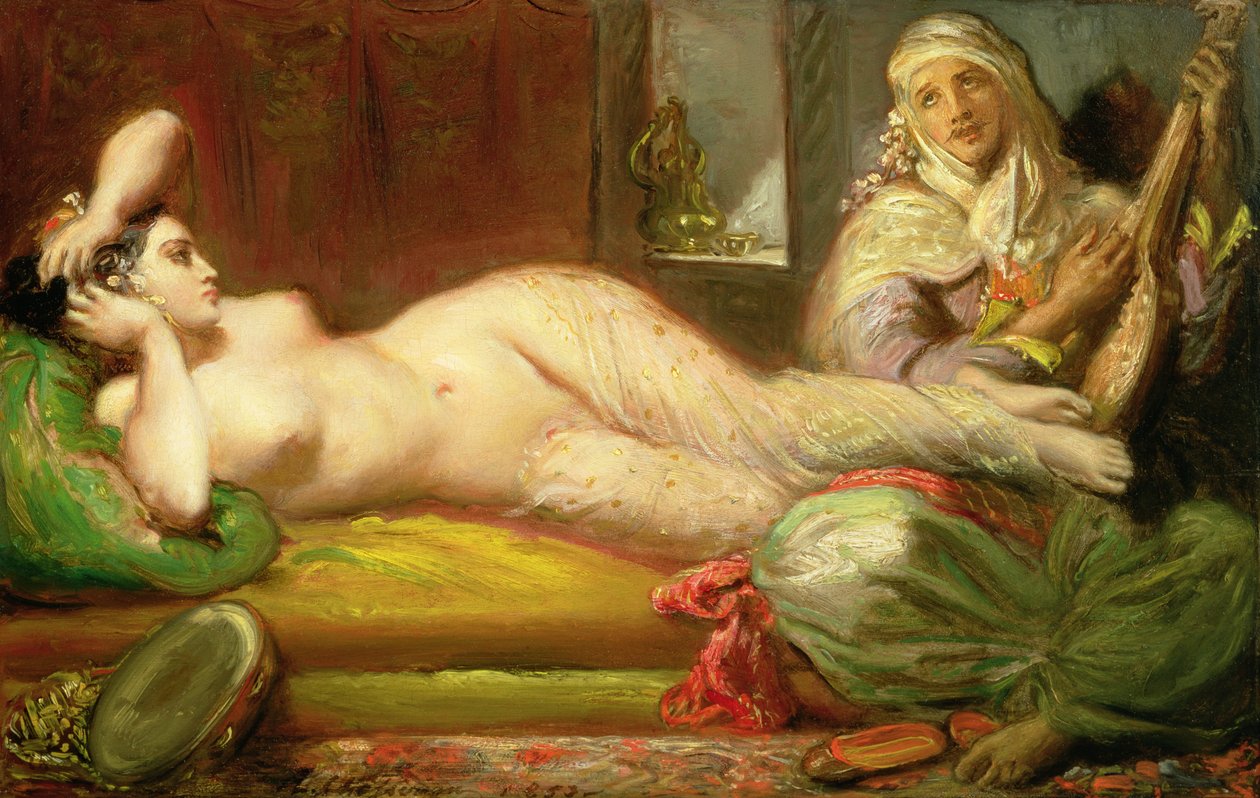 斜倚Odalisque，1853年 作者 蒂奥多·切塞留