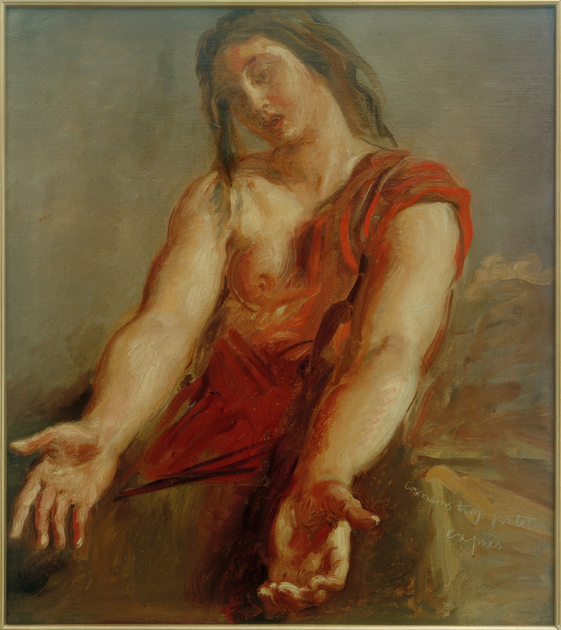 女人恳求（研究） 作者 蒂奥多·切塞留