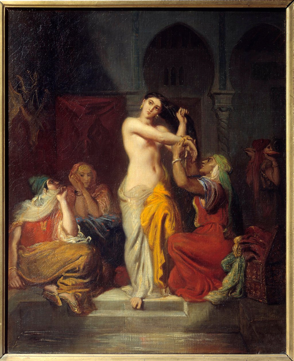 离开浴缸的摩尔人妇女 绘画 Theodore Chasseriau (1819-1856) 1854 斯特拉斯堡，Musee des Beaux Arts 作者 蒂奥多·切塞留