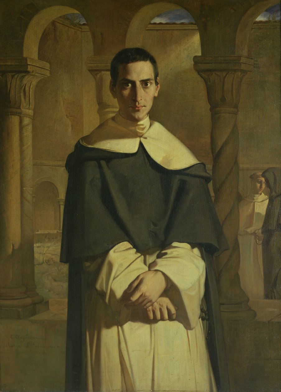 Jean Baptiste Henri Lacordaire（1802-61）的肖像，法国高级主教和神学家，1841年 作者 蒂奥多·切塞留