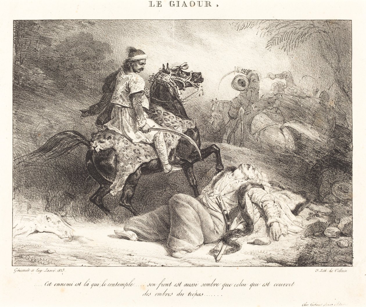 异教徒》（Le Giaour）。 作者 西奥多·热里柯和欧仁·路易斯·拉米