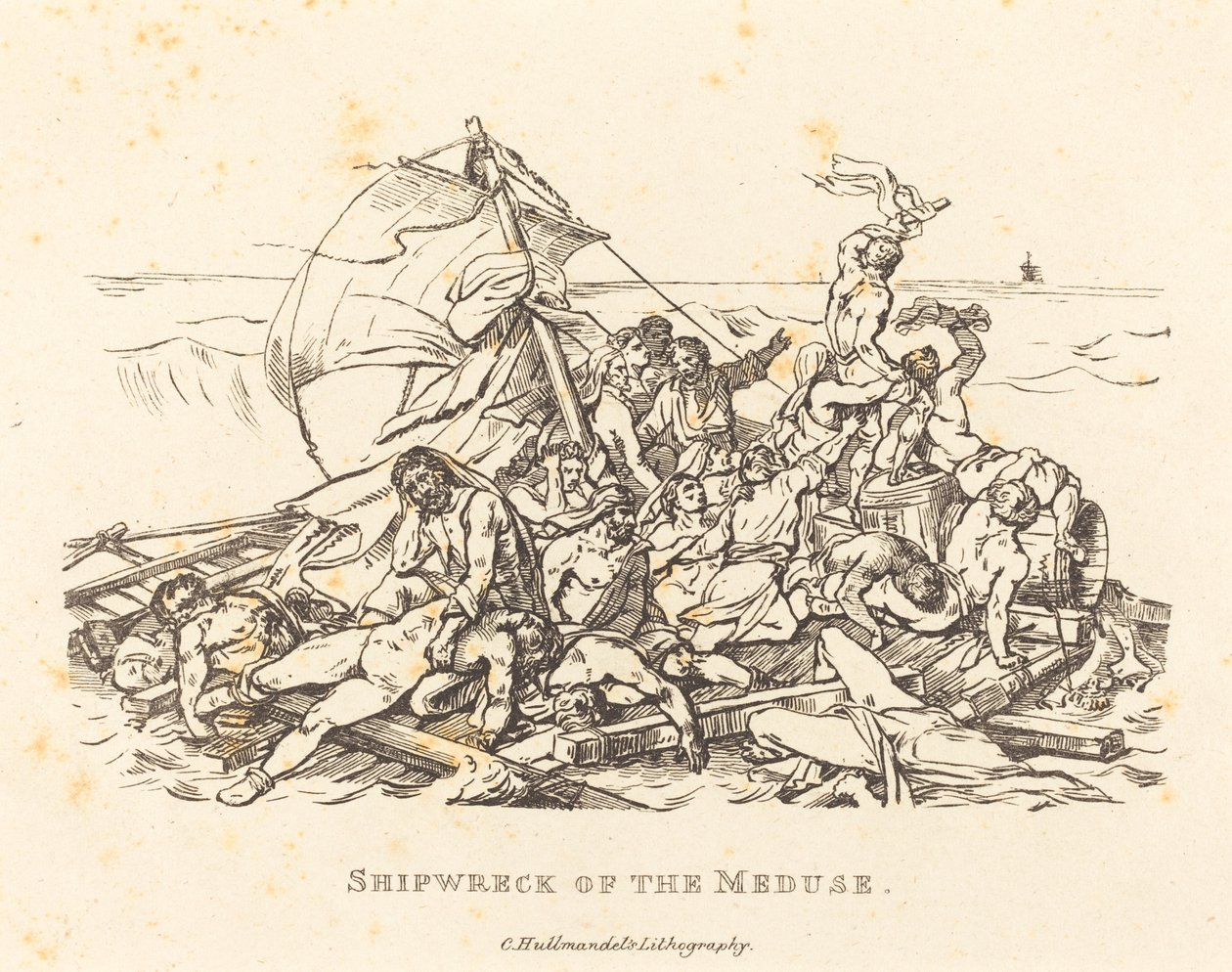 梅德塞号沉船事件 作者 Théodore Gericault 和 Nicolas Toussaint Charlet