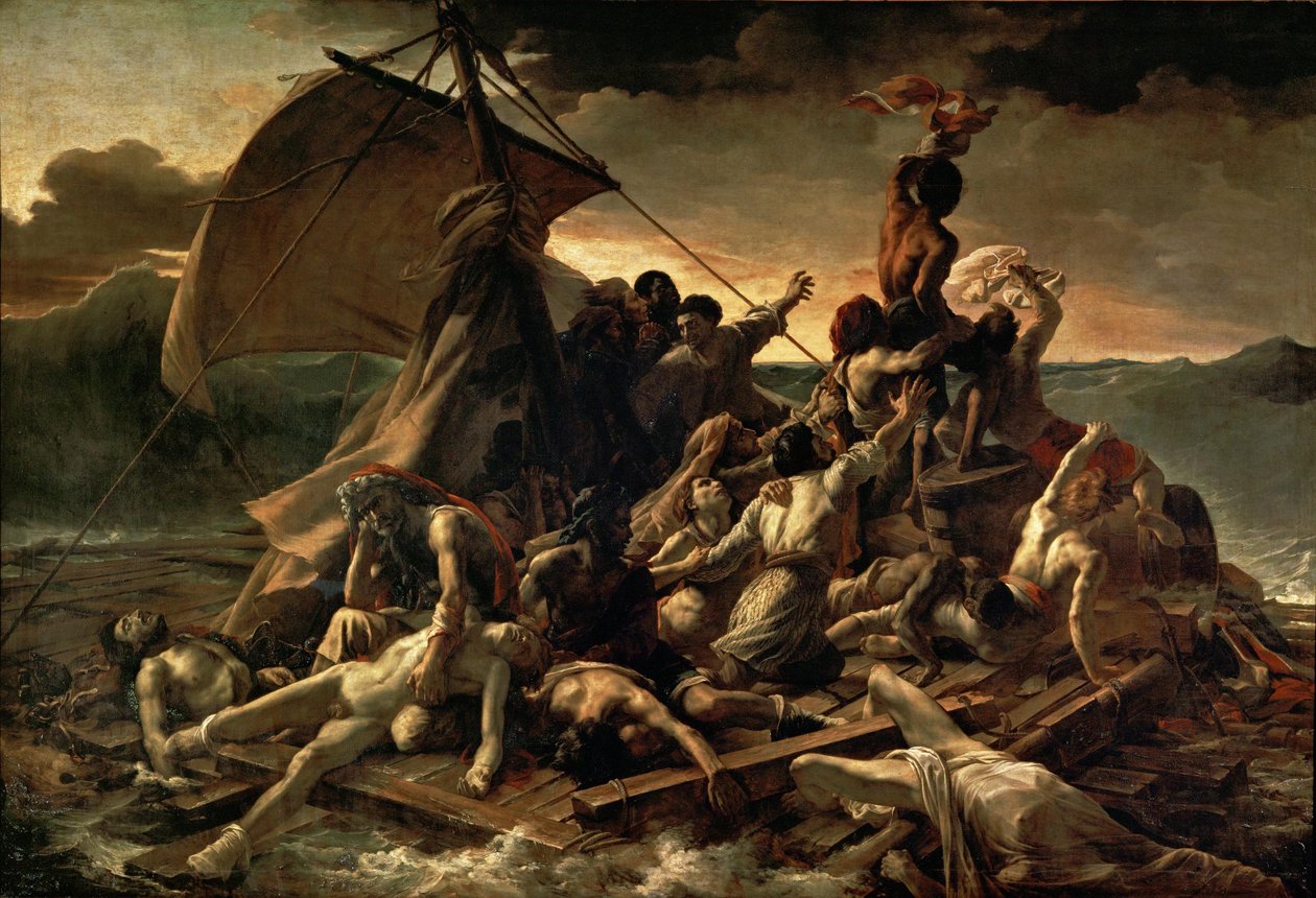 法语  Le Radeau de La Méduse 美杜莎之筏 作者 西奥多·杰里科（Theodore Gericault）