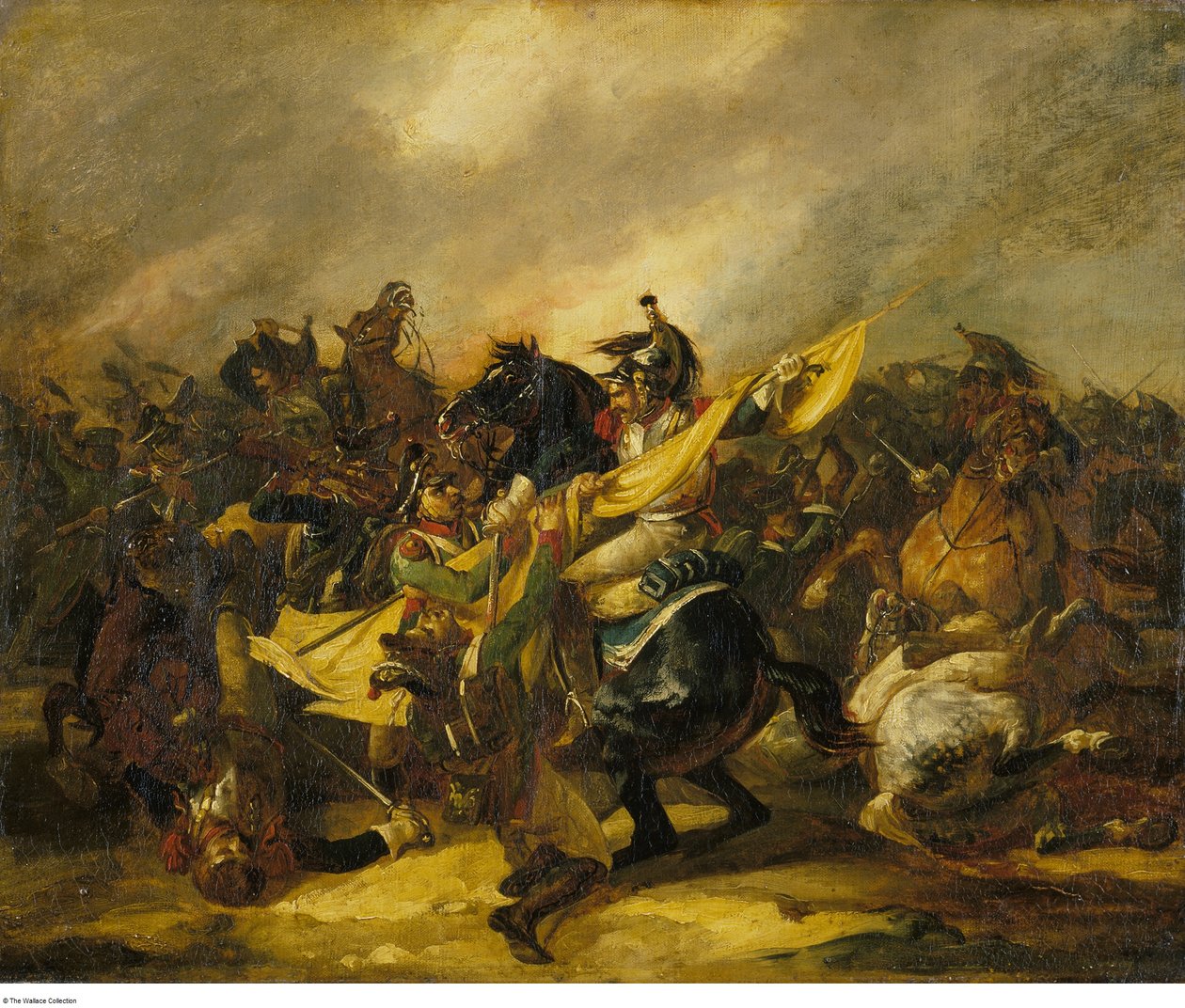 Géricault - A Charge of Cuirassiers, c. 1822 - c. 1823 作者 西奥多·杰里科（Theodore Gericault）