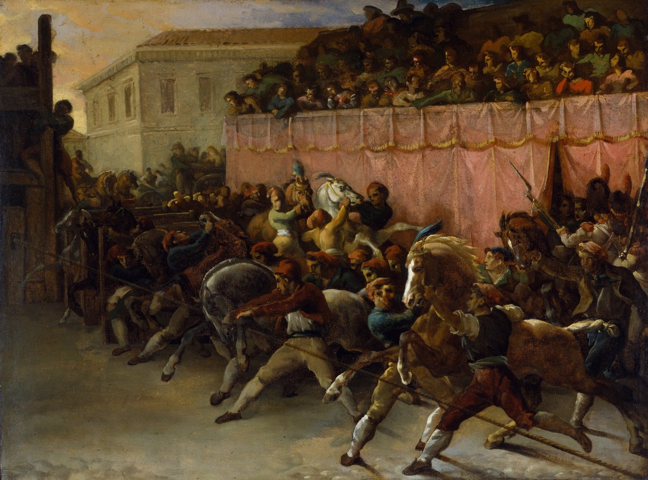 罗马的无骑手赛车手 作者 西奥多·杰里科（Theodore Gericault）