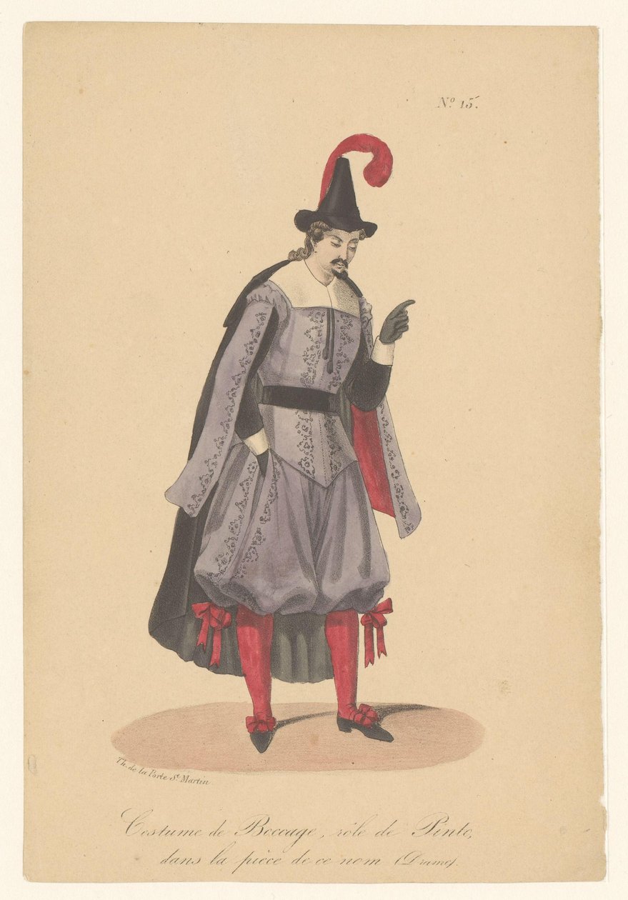 饰演平托的博卡奇
Boccage 在同名戏剧中饰演 Pinto 一角的服装（戏剧）（标题见实物）
operazangers in hun rol 中的男女演员（系列名称） 作者 西奥多·勒琼