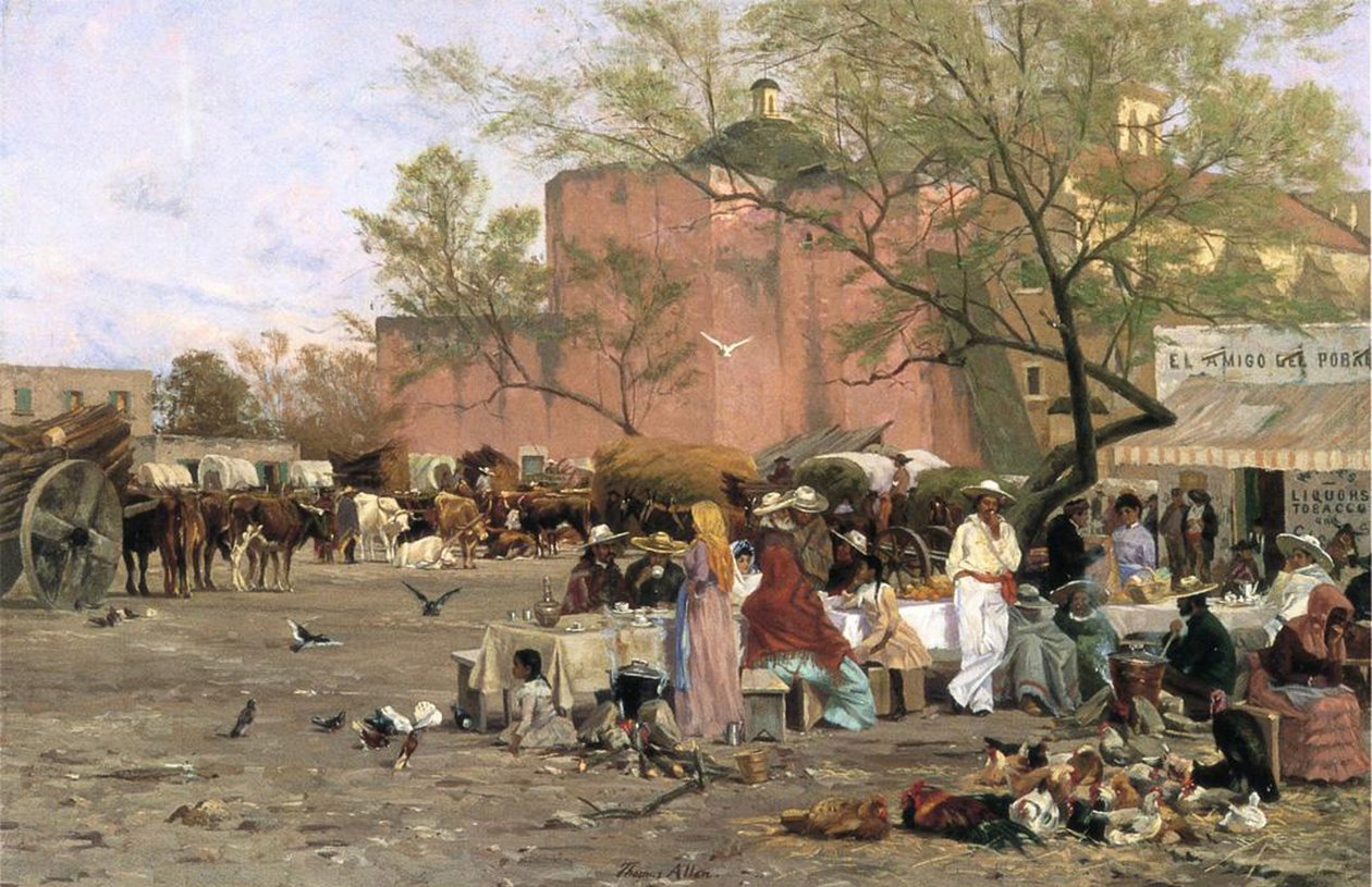 市场广场，1879年 作者 托马斯·艾伦